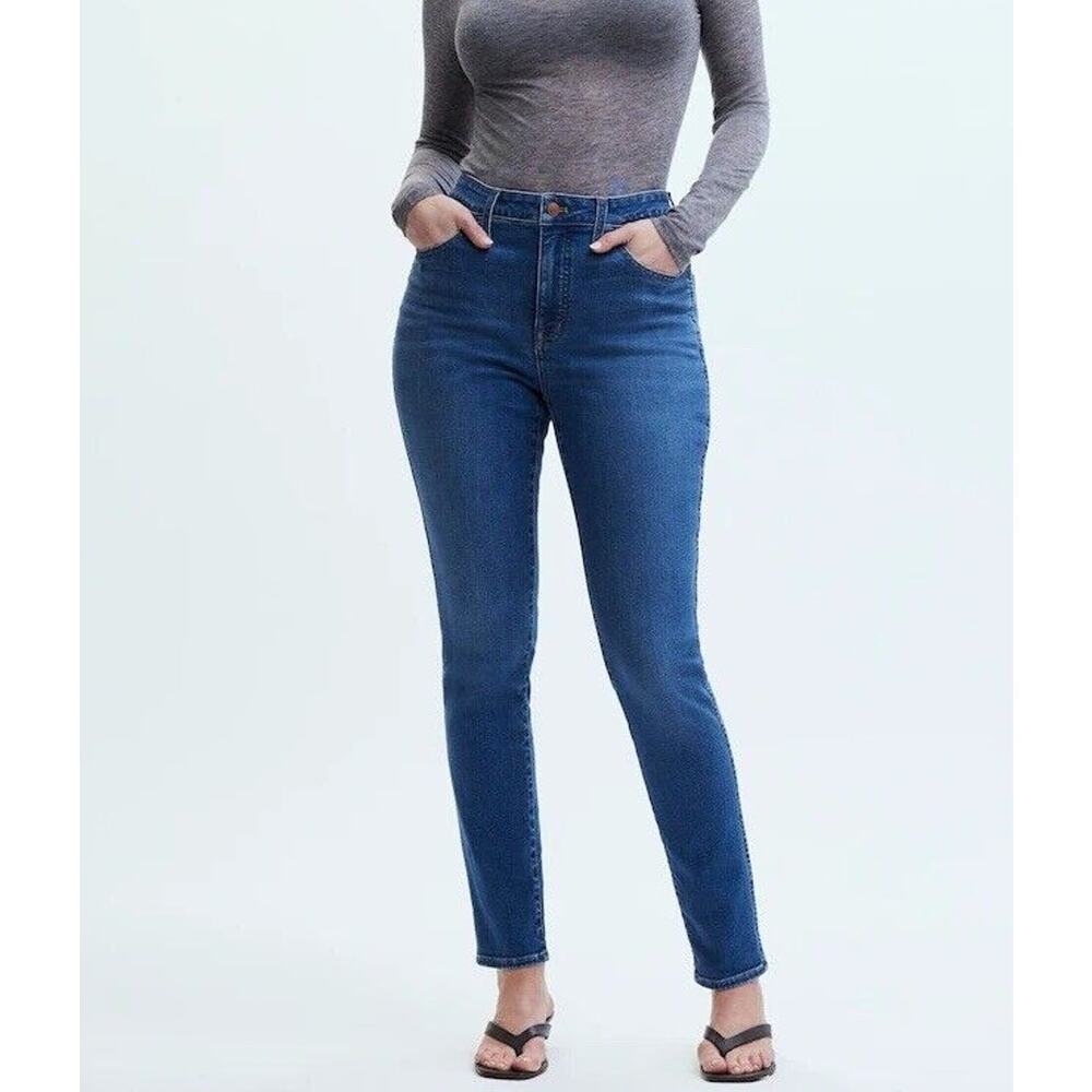 Madewell Curvy High Rise Skinny Jeans Women's Size 28 Dark Wash Stretch Denim